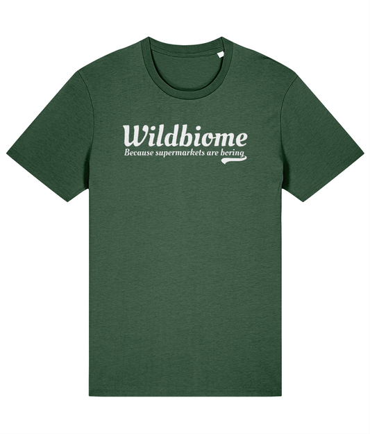 "Wildbiome Because Supermarkets Are Boring" Unisex Organic Cotton T-Shirt